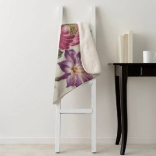 Cobertor Sherpa Fantasia Floral