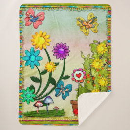 Cobertor Sherpa Fantasia Imporal do Dia Hippy