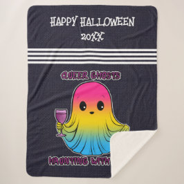 Cobertor Sherpa Fantasmas da Fila, Fantasma nas Cores de Sinalizad