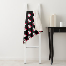 Cobertor Sherpa Fantasmas vampiros em preto