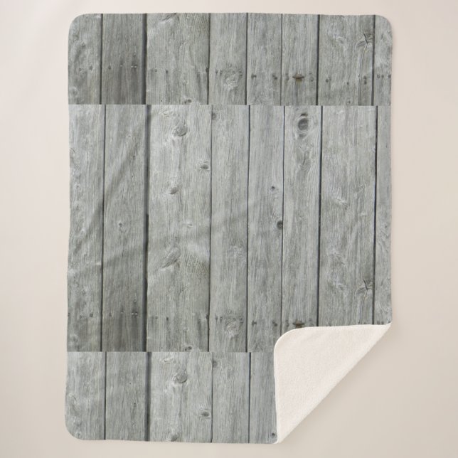 Cobertor Sherpa Farmhouse Moderno da Rússia cinza (Frente)