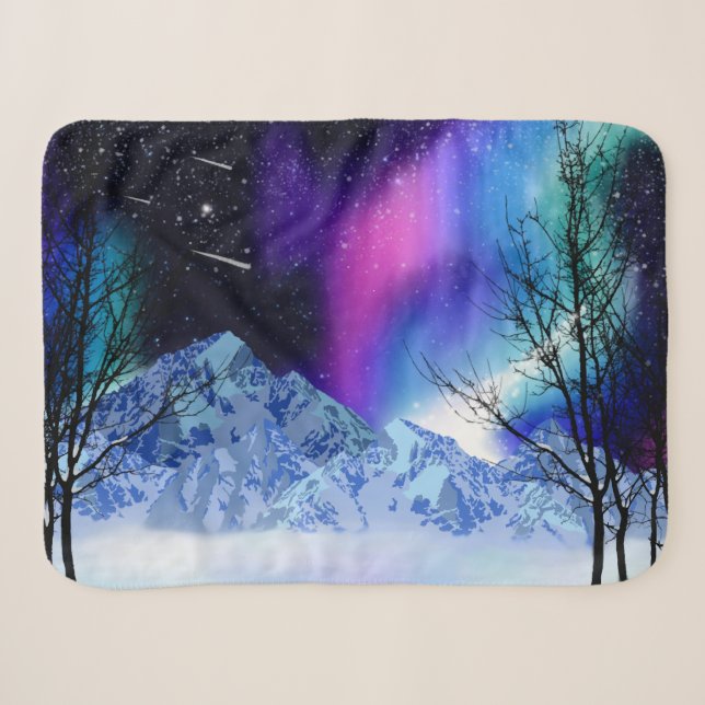 Cobertor Sherpa Faróis de inverno (Frente (Horizontal))