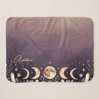 Cobertor Sherpa Fases da Lua Celestiais Personalizadas