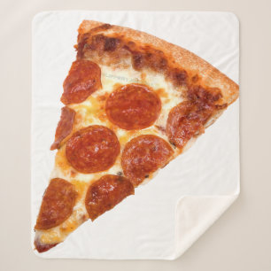 Cobertor Sherpa Fatia de pizza de pepperoni clássica derretida do 