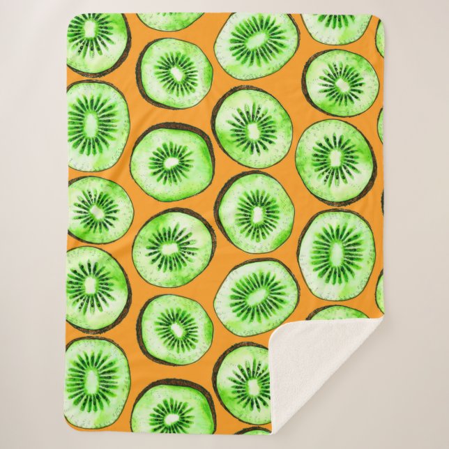 Cobertor Sherpa Fatias de Kiwi (Frente)