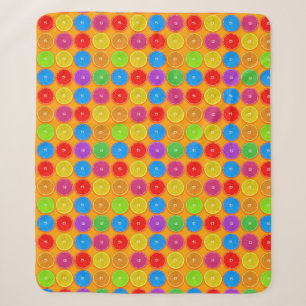 Cobertor Sherpa Fatias de Laranja Frescas e Coloridas