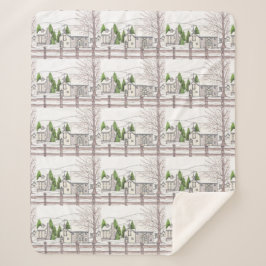 Cobertor Sherpa Fazenda de Soltice de inverno Sherpa Blanket