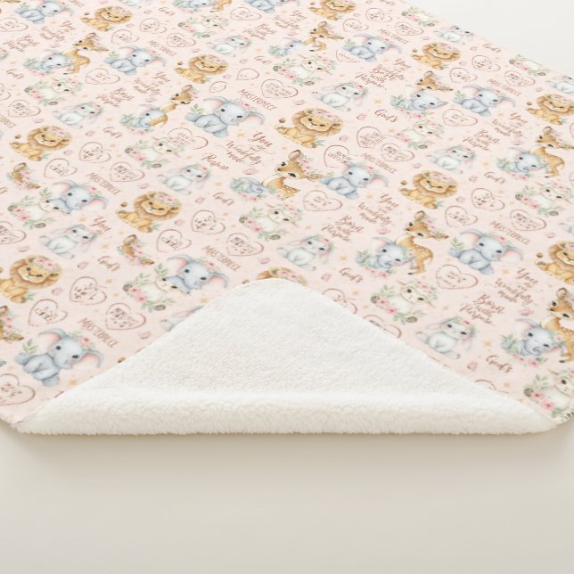 Cobertor Sherpa Fearfully & Wonderfully Made: Christian Baby Girl (3/4)