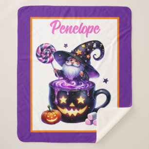 Cobertor Sherpa Feiticeiro De Halloween Na Magia Pumpkin Mug Lolli