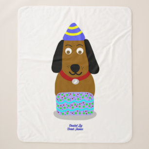 Cobertor Sherpa Feliz Aniversário Pup Média Sherpa Blanket