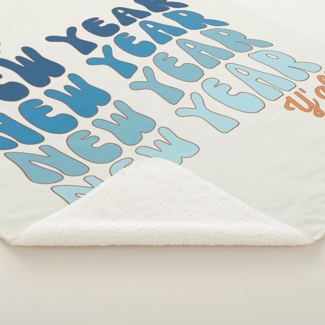 Cobertor Sherpa feliz ano novo Y'all 2024 (3/4)