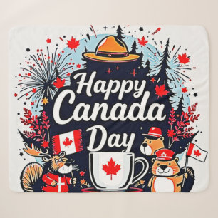 Cobertor Sherpa Feliz Dia do Canadá