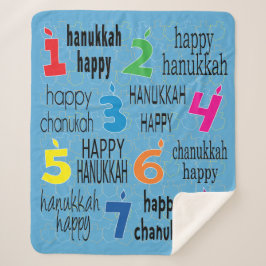 Cobertor Sherpa Feliz Hanukkah Sherpa Dreidels Blanket/Médio