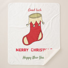 Cobertor Sherpa Feliz Natal minimalista e Ano novo