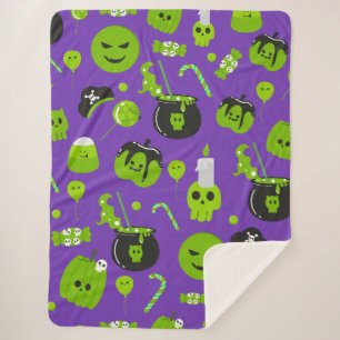 Cobertor Sherpa Feliz Truque Ou Tratamento De Halloween