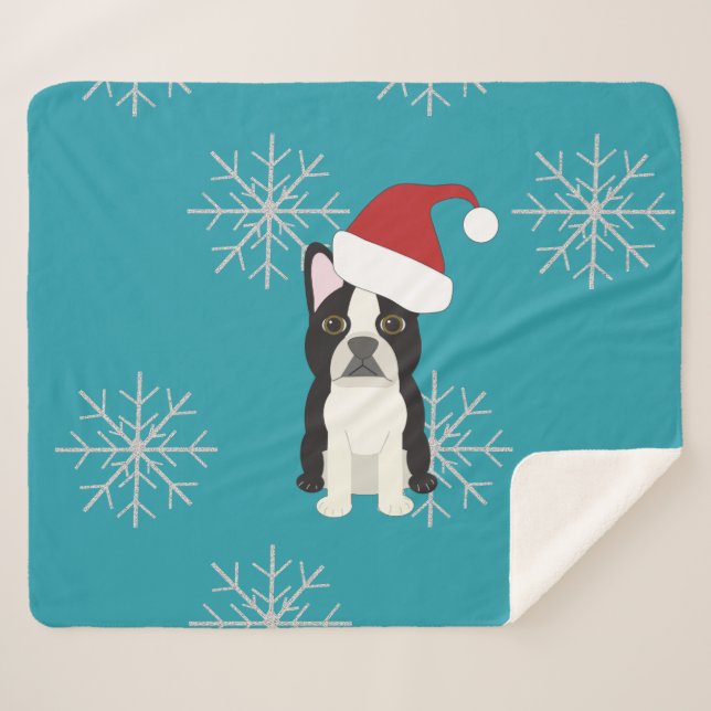 Cobertor Sherpa Felizes Festas de Natal (Frente (Horizontal))