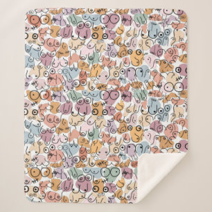 Cobertor Sherpa feminista divertida