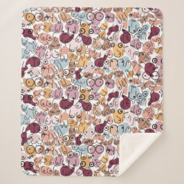 Cobertor Sherpa feminista feminista rosa-fu