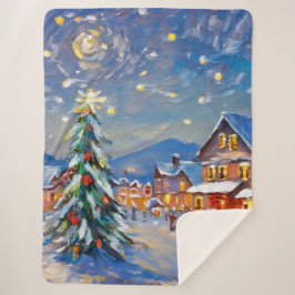 Cobertor Sherpa Feriado da vila de inverno