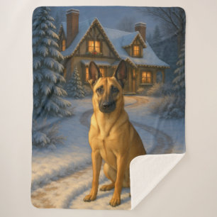 Cobertor Sherpa Feriado do Malinois Belga