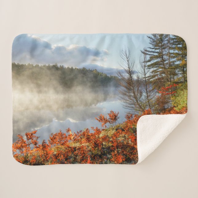 Cobertor Sherpa Ferns na linha costeira | Paraíso, Michigan (Frente (Horizontal))