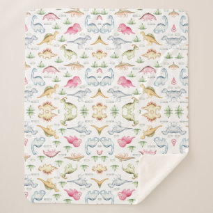 Cobertor Sherpa Festa de aniversário de Dinossauro Rosa, Festa de 