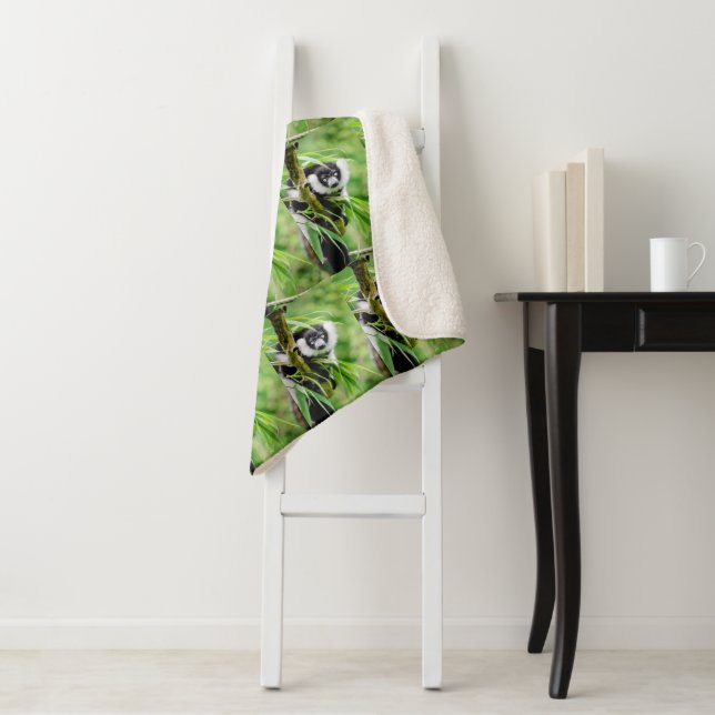 Cobertor Sherpa Festa de aniversário de Lemur Destiny's (In Situ)