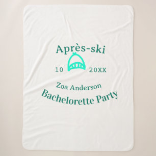 Cobertor Sherpa festa de despedida de solteira après-ski chapéu tu