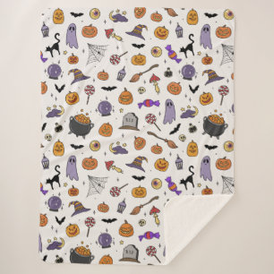 Cobertor Sherpa Festa de Halloween