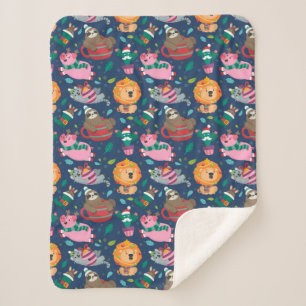 Cobertor Sherpa Festa de Natal