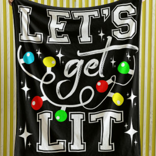 Cobertor Sherpa Festa de Natal Engraçado - Luz de Natal