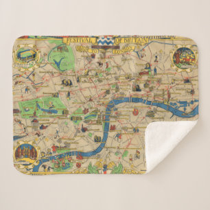 Cobertor Sherpa Festival de Grâ Bretanha: Guia ao mapa de Londres