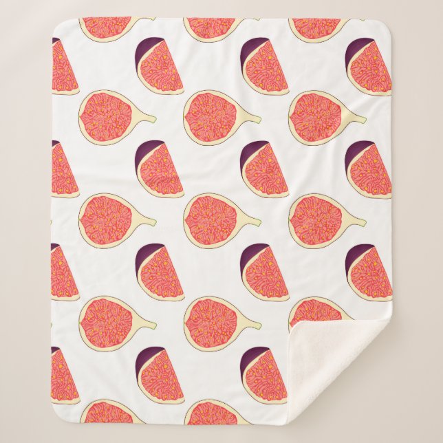 Cobertor Sherpa Fig roxo sem costura: padrão colorido (Frente)