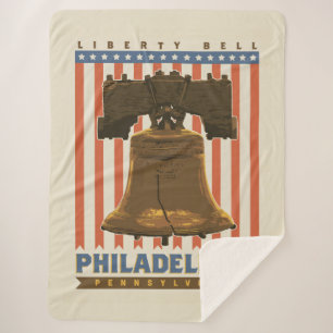 Cobertor Sherpa Filadélfia Liberty Bell