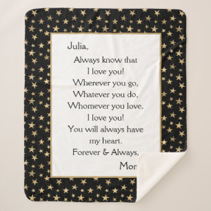 Cobertor Sherpa Filha, Eu Te Amo