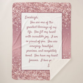 Cobertor Sherpa Filha Orgulhosa de Você