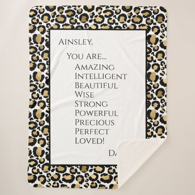 Cobertor Sherpa Filha Você É Incrível (Frente)