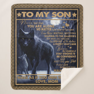 Cobertor Sherpa Filho do Amor  Carta ao Meu Filho Nunca Sinta que 