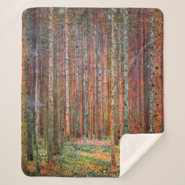Cobertor Sherpa Fir Forest | Gustav Klimt | (Frente)