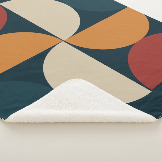 Cobertor Sherpa Firefly de cobre moderno do século médio (3/4)