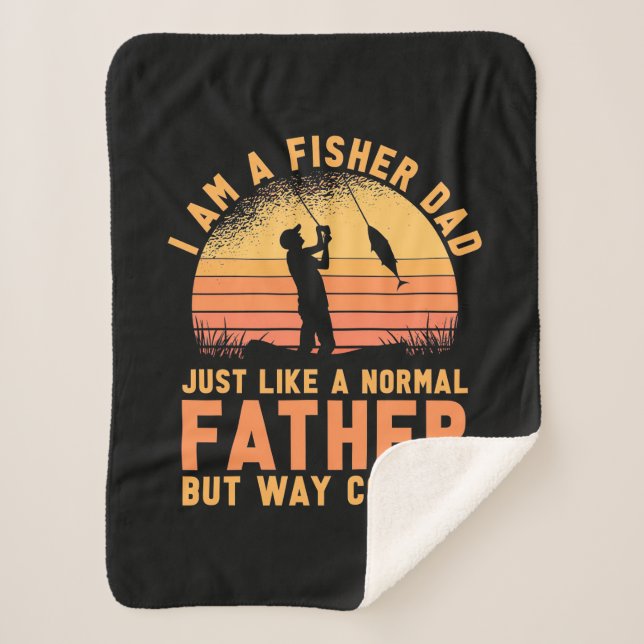 Cobertor Sherpa Fisher Eu Sou Um Pai De Fisher (Frente)