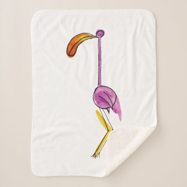 Cobertor Sherpa Flamingo (Frente)