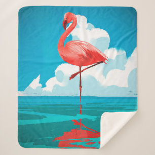 Cobertor Sherpa Flamingo
