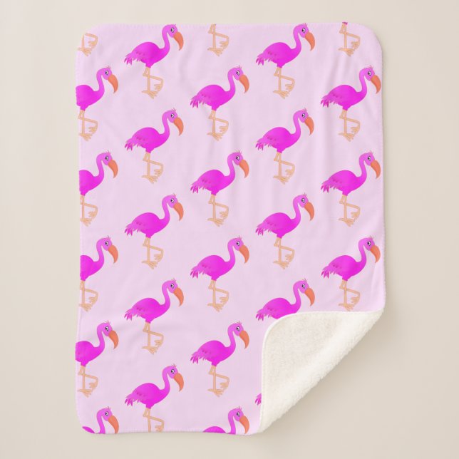 Cobertor Sherpa Flamingo Baby Sherpa Blanket (Frente)