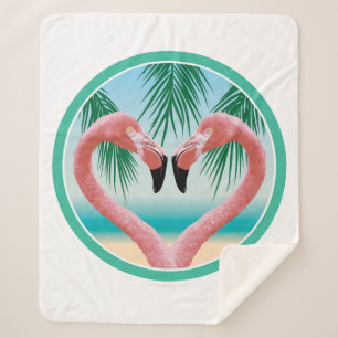 Cobertor Sherpa Flamingo Love (Namorados tropical)