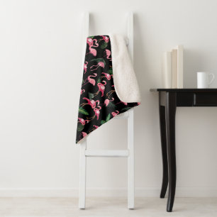 Cobertor Sherpa Flamingos Love Standard 4