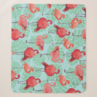 Cobertor Sherpa Flamingos Rosa: Padrão Exótico Sem Olhos.