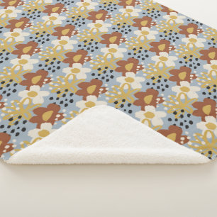 Cobertor Sherpa Flat Floral Orgânico