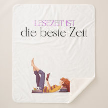 Fleecedecke für Buchliebhaberinnen – "Lesezeit"