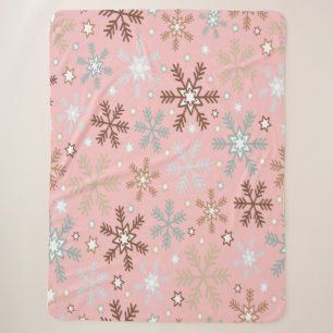 Cobertor Sherpa Floco de Neve Pinkie